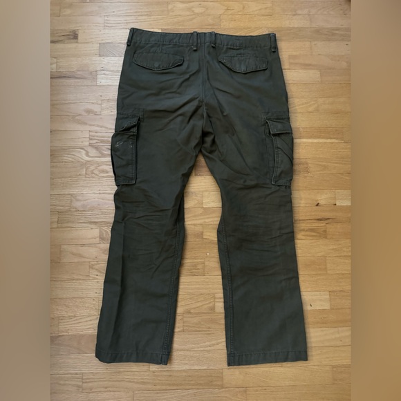 Dark green military cargo pants - Picture 2 of 2